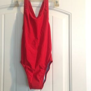 Nike red swimsuit